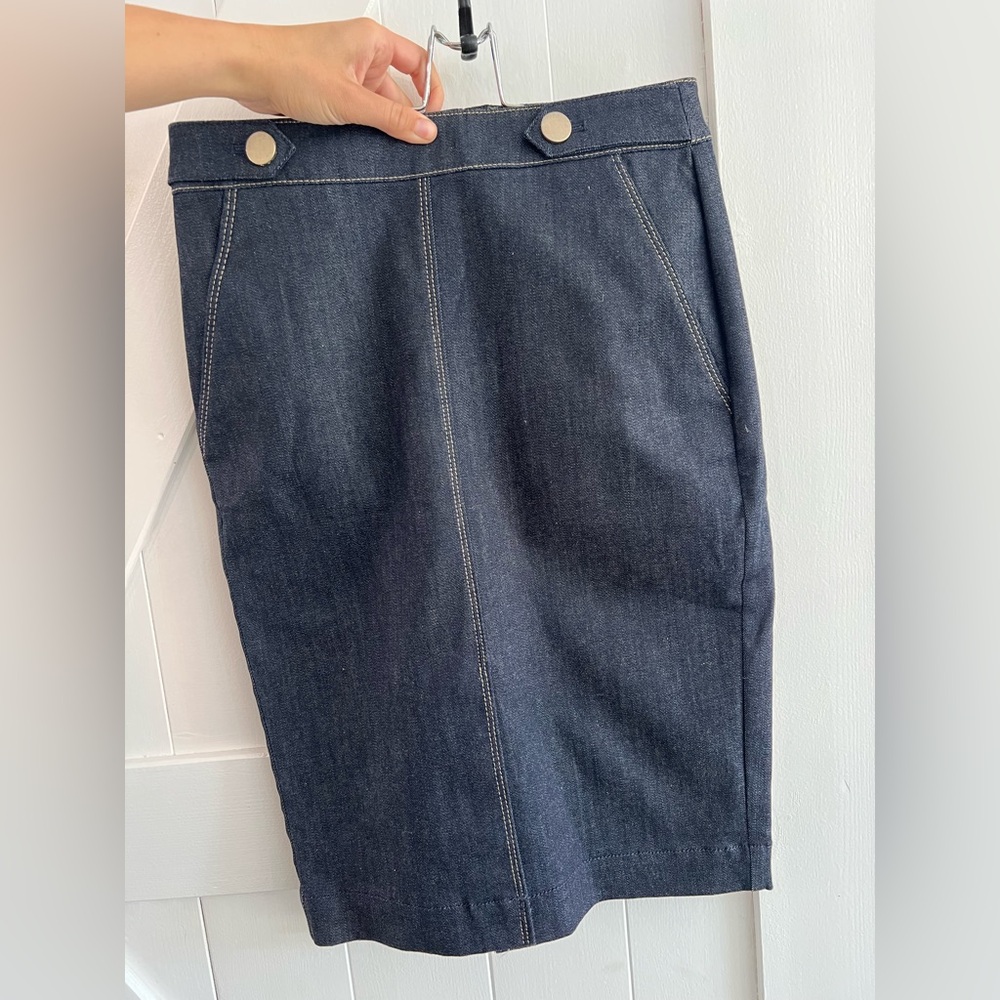 Ann Taylor Indigo Denim Skirt
